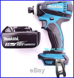 New Makita 18V XDT04 Cordless 1/4 Impact Driver, 1 BL1830 3.0 AH Battery 18 Volt