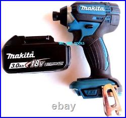 New Makita 18V XDT11 Cordless 1/4 Impact Driver, (1) BL1830B Battery 18 Volt LXT