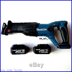 New Makita 18V XRJ03 Reciprocating Saw With Blade, (2) BL1830 Batteries 18 Volt
