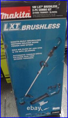 New Makita 18v Brushless String Trimmer And Blower Xt286sm1