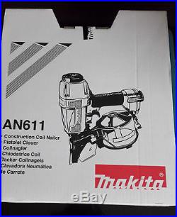 New Makita AN611 Siding Coil Nailer Air Nail Gun. /