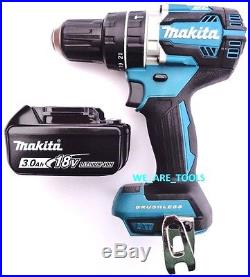New Makita Brushless 18V XPH12 1/2 Hammer Drill, (1) BL1830 Battery 18 Volt LXT