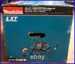 (RI4) Makita 18V LXT Lithium-Ion 3Ah Cordless 6-Piece Combo Kit XT614SX1 #832