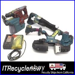 Set of 6 Makita Power Tool Dust Extractor Saw Hammer Drivers & 18V Charger