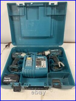 Used Makita BDF451 18V Lithium-Ion Hammer Drill & BTD142 Impact Driver Combo Kit